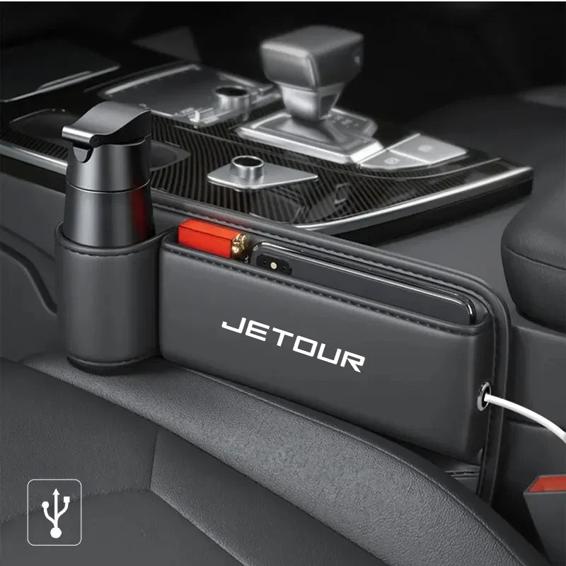 Travel Accessories For Car - صندوق تخزين جلدي لتنظيم فجوات مقاعد
