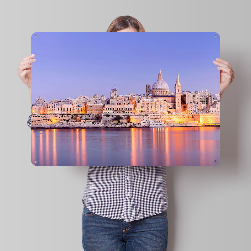 Travel Accessories Malta - ملصق معدني ثلاثي الأبعاد بتصميم مدينة