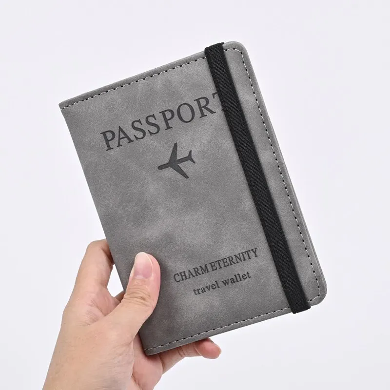 Passport Holder Rfid - الرجال محفظة من جلد PU جواز