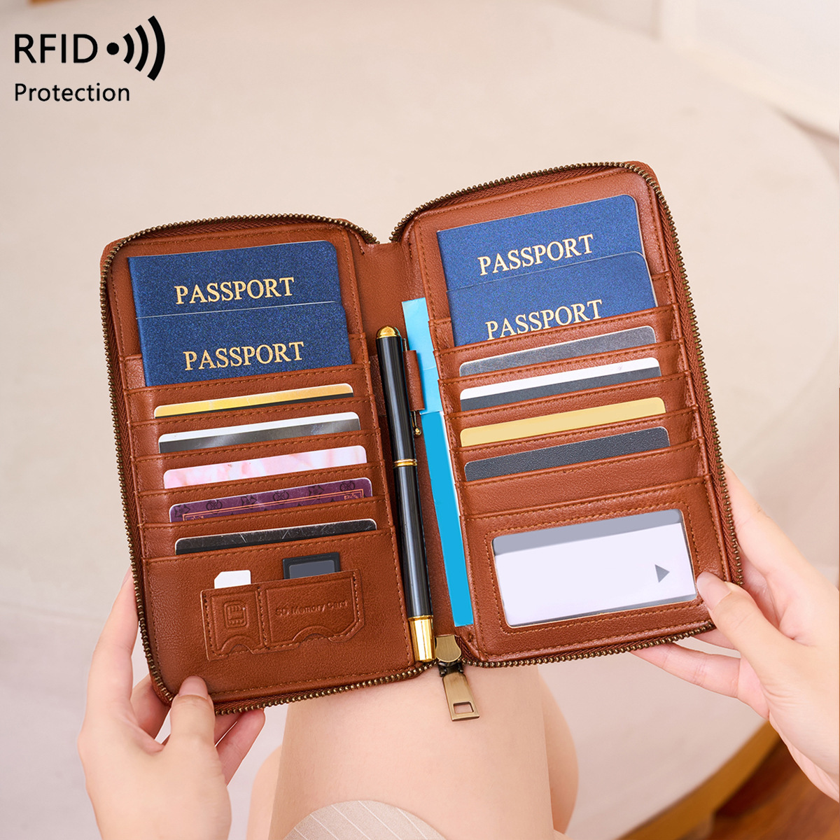 محفظة جواز سفر عصرية بتصميم طا - مراجعة Passport Holder Rfid وسعره