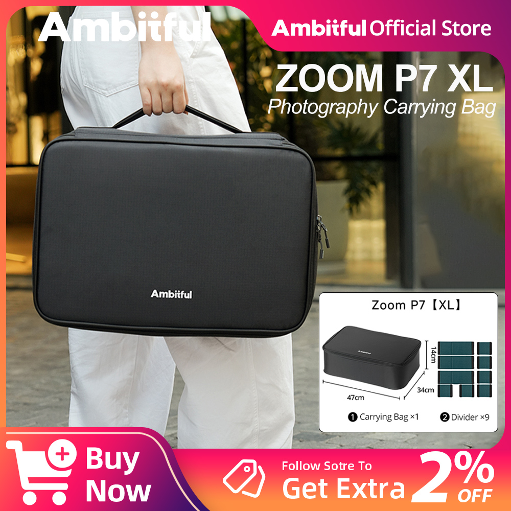 Ambitful ZOOM P7II XL التصوير  - مراجعة Camera Bag Travel وسعره