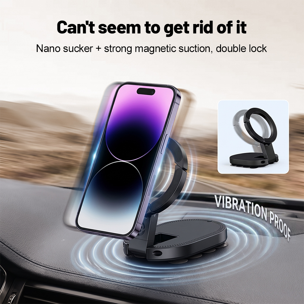 360 °   حامل هاتف مغناطيسي دوا - مراجعة Travel Accessories For Car وسعره