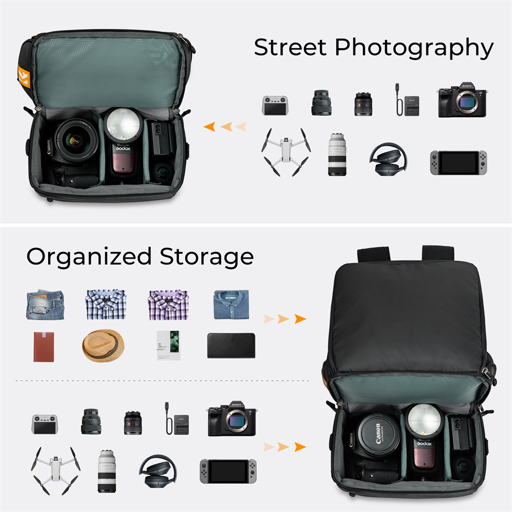 حقيبة ظهر للكاميرا من K&F CONC - مراجعة Camera Bag Travel وسعره