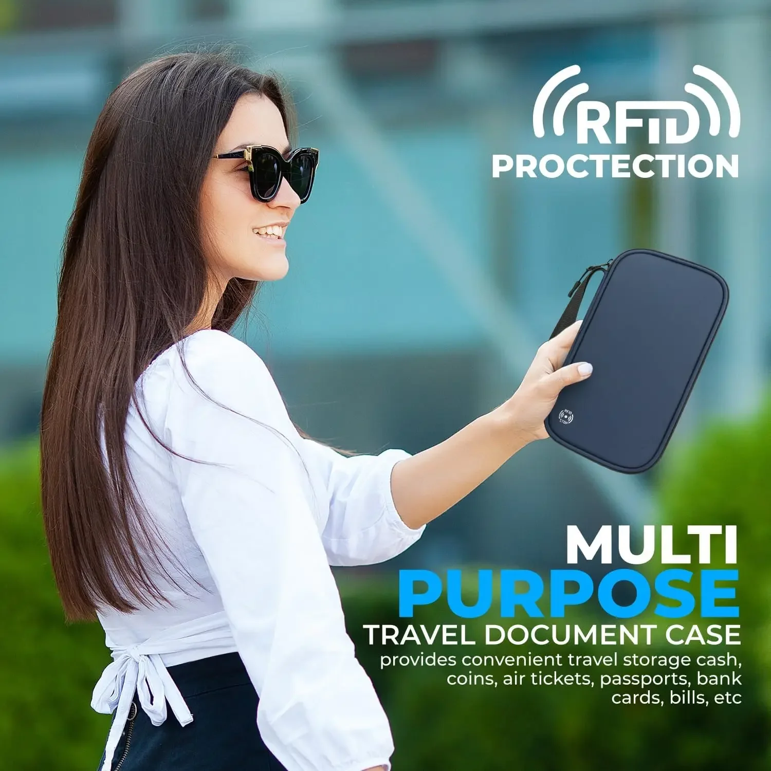 محفظة خفيفة الوزن لغطاء جواز ا - مراجعة Passport Holder Rfid وسعره