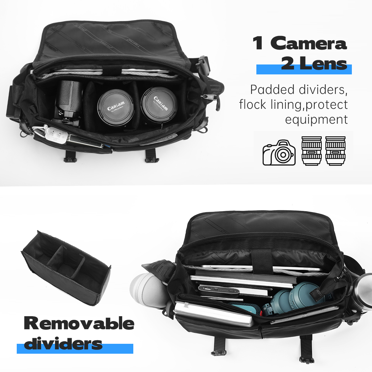 حقائب كتف رجالية من تايجرنو، ح - مراجعة Camera Bag Travel وسعره